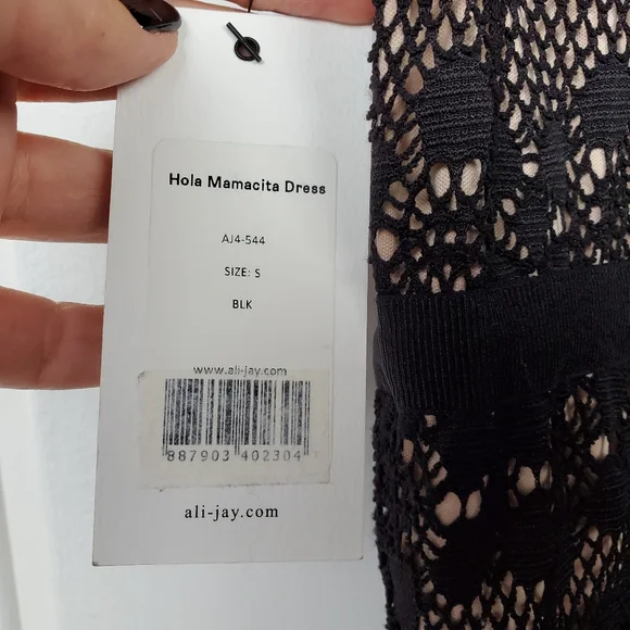 Ali & Jay Los Angeles Hola Mamacita Black Lace Nude Lining Sleeveless Mini Dress - Picture 4 of 10